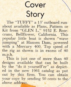 Tuffy Runabout Cover Story